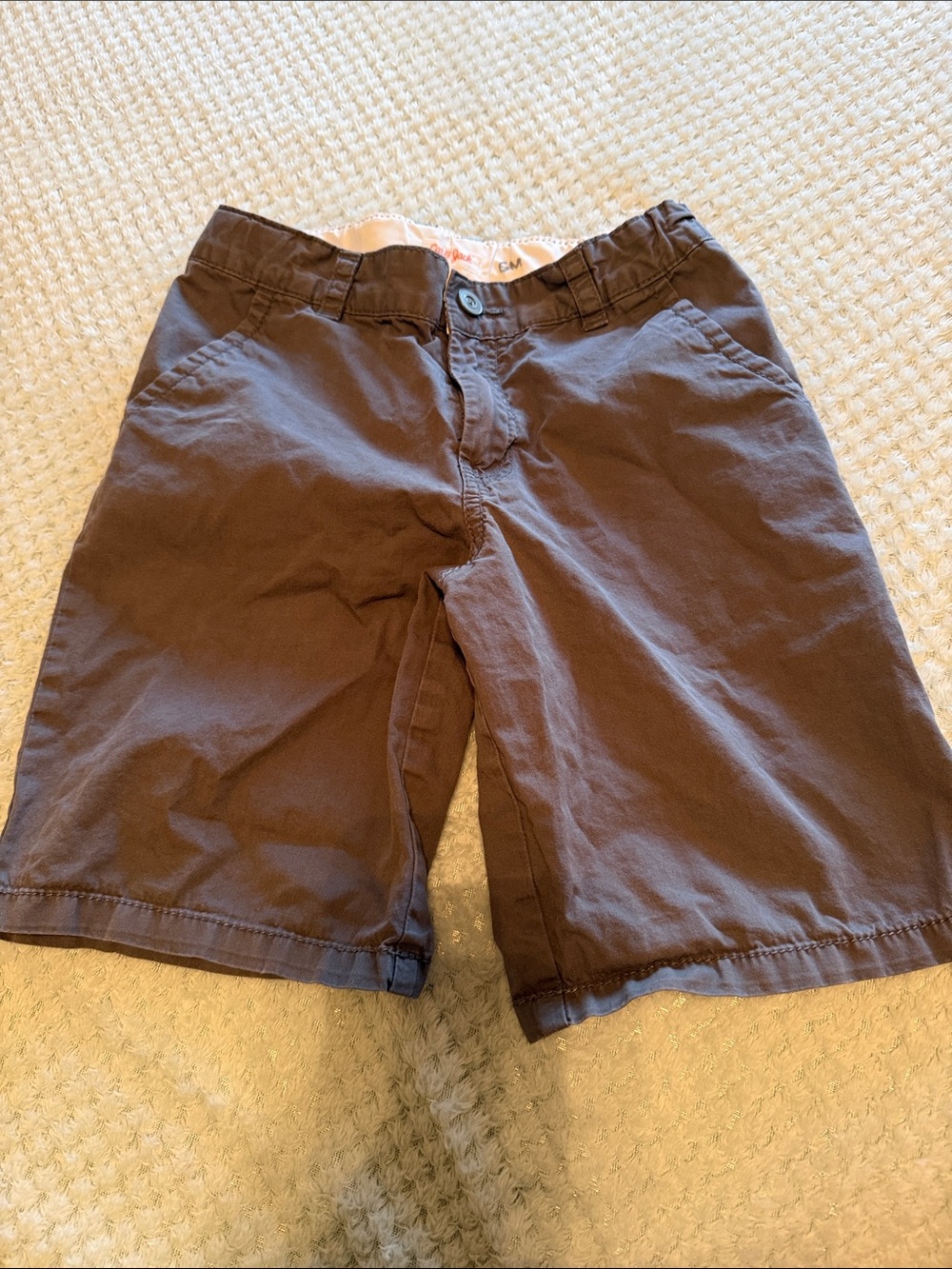 Cat & Jack Brown Flat-Front Men's Shorts